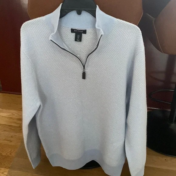 Isaac Mozrani New York 💯 % 2-Play Cashmere men Quarter zip sweeter high rated